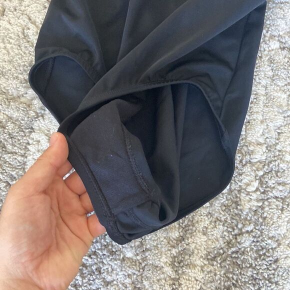 NWT Nike Women's V Back One Piece Swimsuit Mesh Black Sz S - Picture 6 of 9